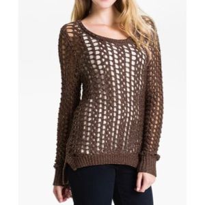 Lucky Brand Crochet Sweater